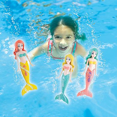 Banzai 4 Piece Water/Pool Toy Mermaids Dolls Dive Set
