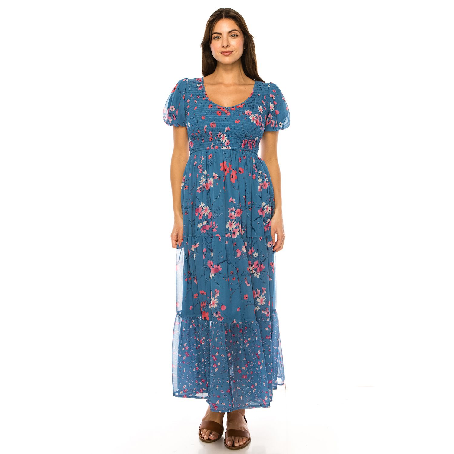 Женские платья Penelope Rose Printed Bubble Sleeve Maxi Dress