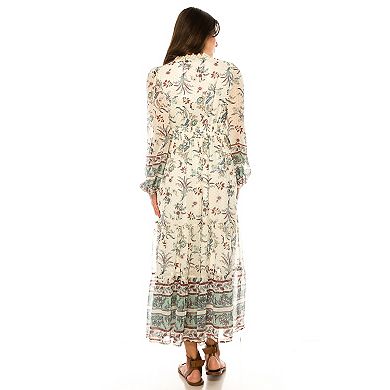 Women's Penelope Rose Printed V-Neck Maxi Dress