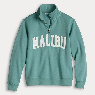Juniors' Pink Republic Fleece Quarter Zip Popover