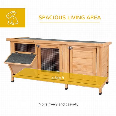 Rabbit Cage with 2 Outside Areas and 1 Main House for Small Animals
