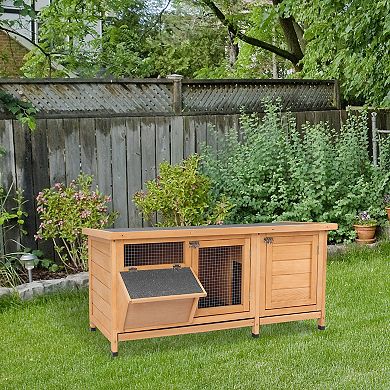 Rabbit Cage with 2 Outside Areas and 1 Main House for Small Animals