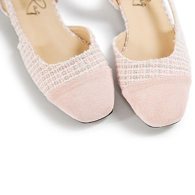 London Rag Karita Women's Plaid Cap Toe Flats