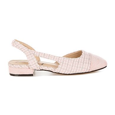 London Rag Karita Women's Plaid Cap Toe Flats