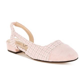 London Rag Karita Women's Plaid Cap Toe Flats