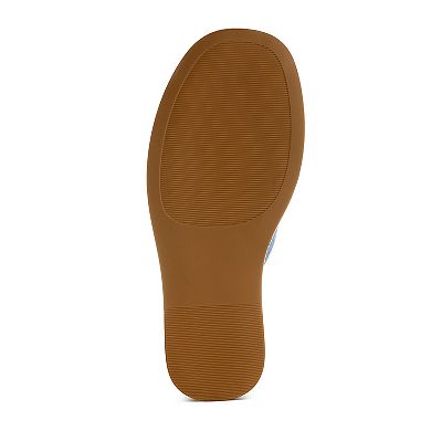 London Rag Karbi Women's Fabric Platform Sandals