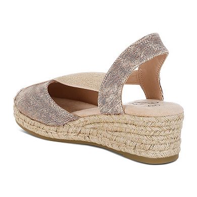 London Rag Port Side Women's Espadrille Wedge Sandals