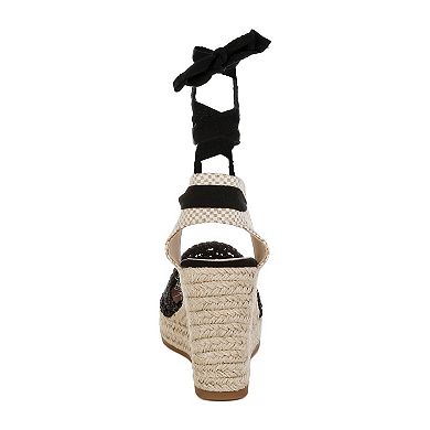 London Rag Sea Breeze Women's Wedge Espadrille Sandals