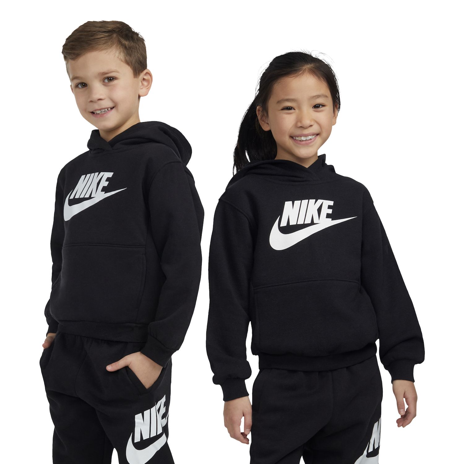 Детское худи Nike Sportswear Club Fleece Pullover, цвет: Чёрный — фото 1