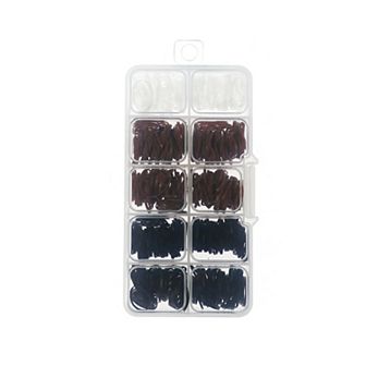 Emberly Assorted Elastics and Claw Clip Storage Box