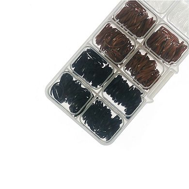 Emberly Assorted Elastics and Claw Clip Storage Box