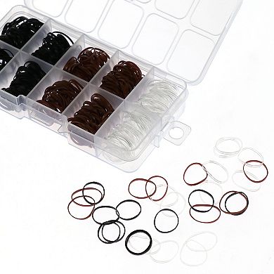 Emberly Assorted Elastics and Claw Clip Storage Box