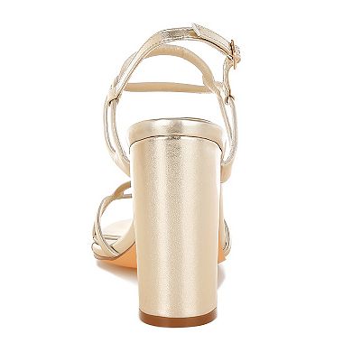 London Rag Ryzah Women's Strappy Metallic Heels