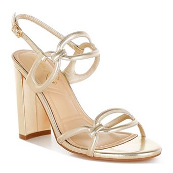 London Rag Ryzah Women's Strappy Metallic Heels