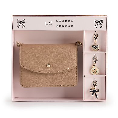 LC Lauren Conrad Flap Chain Wallet & Charms Gift Set