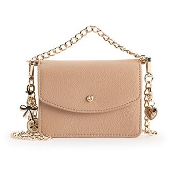 LC Lauren Conrad Flap Chain WOS Crossbody Bag & Charms Set