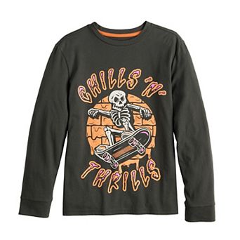 Boys 8-20 Sonoma Goods For Life® Everyday Long Sleeve Halloween Graphic Tee in Regular & Husky