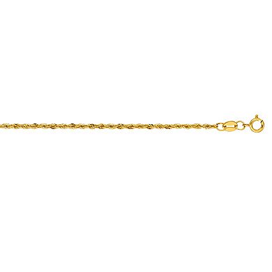 Men's 10k Lite Rope Chain Necklace