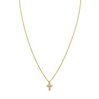 Karat Rush 14k Yellow Gold Diamond Accent Cross Pendant Necklace