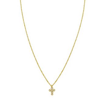 Karat Rush 14k Yellow Gold Diamond Accent Cross Pendant Necklace