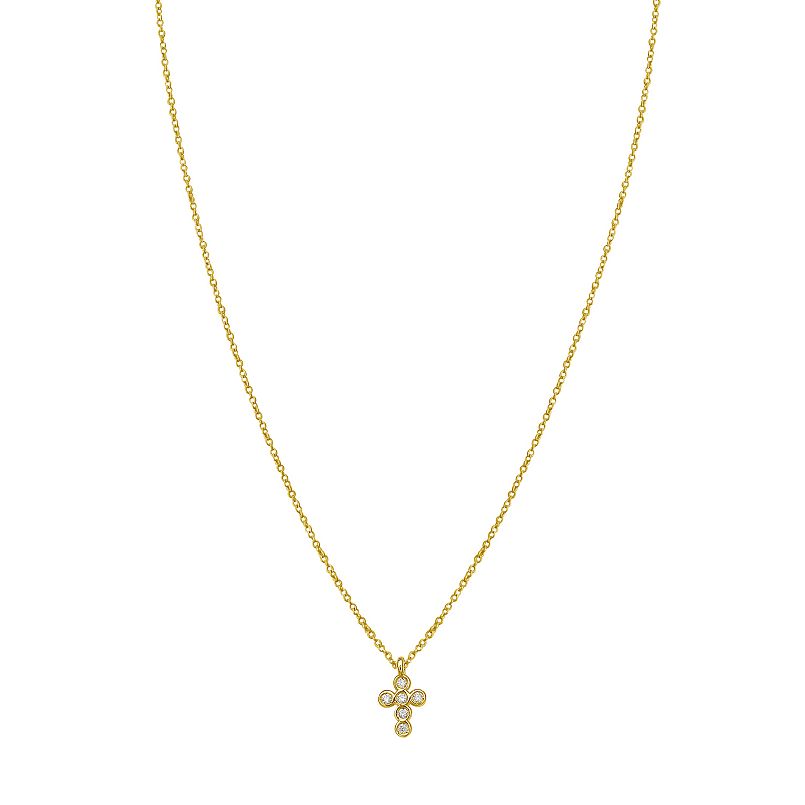 Karat Rush 14k Yellow Gold Diamond Accent Cross Pendant Necklace