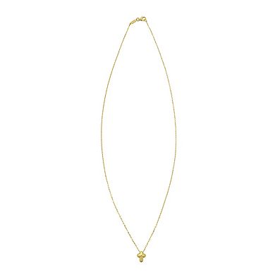 Karat Rush 14k Gold Puff Cross Necklace
