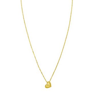 Karat Rush 14k Gold Puff Heart Necklace
