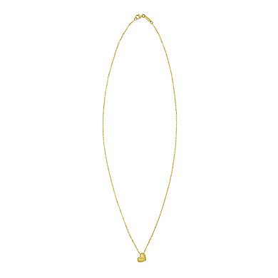 Karat Rush 14k Gold Puff Heart Necklace