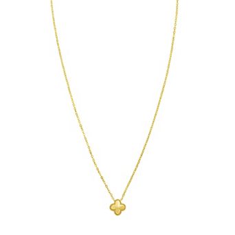 Karat Rush 14k Gold Puff Flower Necklace
