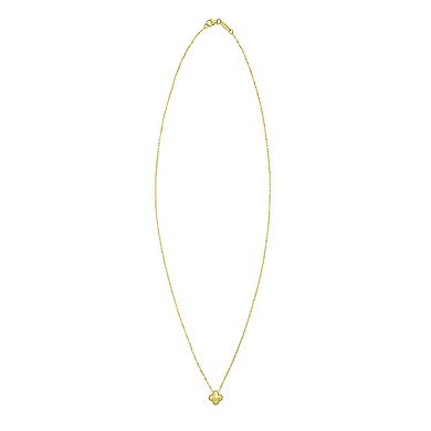 Karat Rush 14k Gold Puff Flower Necklace