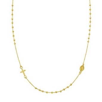 Karat Rush 14k Gold Rosary Necklace