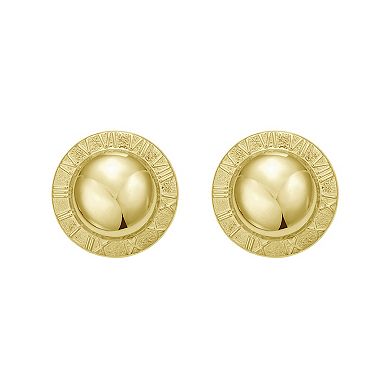 Karat Rush 14k Gold Roman Numeral Stud Earrings
