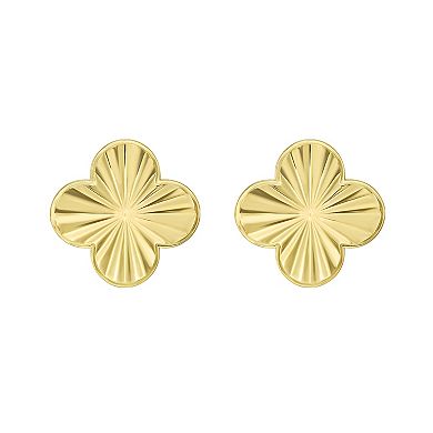 Karat Rush 14k Gold Flower Stud Earrings