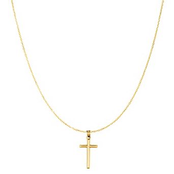 Karat Rush 14k Gold Cross Pendant Necklace