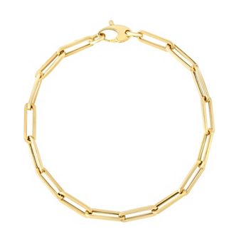 Karat Rush 10k Gold Paperclip Bracelet