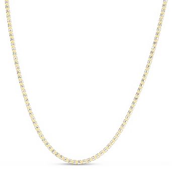 Karat Rush 10k Gold Two Tone Textured Ice Chain Necklace