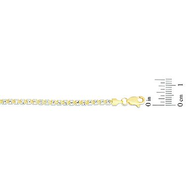 Karat Rush 10k Gold Two Tone Textured Ice Chain Necklace