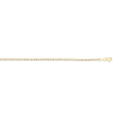 Karat Rush 10k Gold Two Tone Textured Ice Chain Necklace