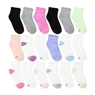 Girls Hanes Ultimate 18-Pack Ankle Socks Set