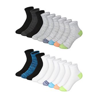 Boys 4-20 Hanes® 18-Pack Comfortable Active Ankle Socks Set