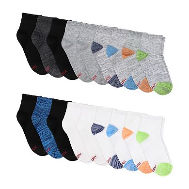 Boys 4-20 Hanes 18-Pack Comfortable Active Ankle Socks Set