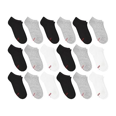 Boys 4-20 Hanes® 18 Pairs Ultimate No Show Socks