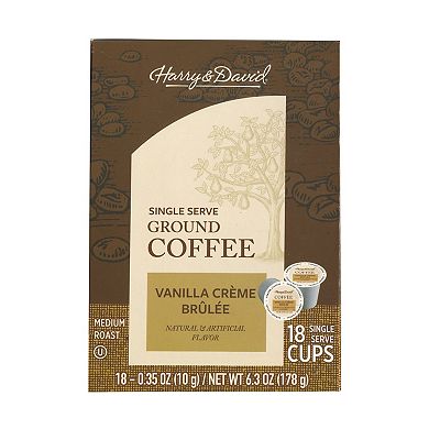 Harry & David Vanilla Creme Brulee Coffee 18 Count Single Serves