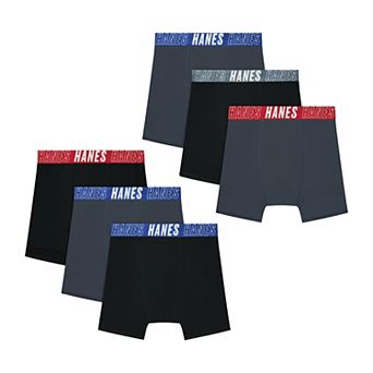 Boys 4-20 Hanes® 5+1 Bonus Pack Moves Ultimate Performance Stretch Boxer Briefs Underwear