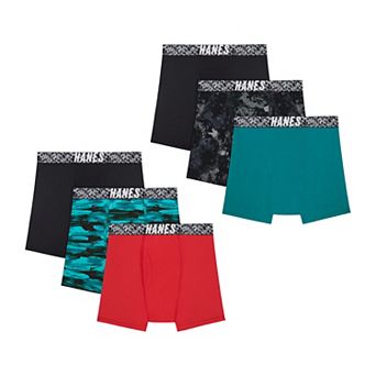 Boys 4-20 Hanes® Moves Ultimate 5+1 Bonus Pack Breathable Boxer Briefs