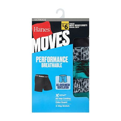 Boys 4-20 Hanes® Moves Ultimate 5+1 Bonus Pack Breathable Boxer Briefs