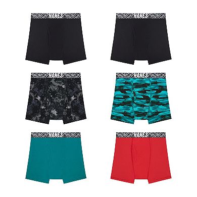Boys 4-20 Hanes® Moves Ultimate 5+1 Bonus Pack Breathable Boxer Briefs
