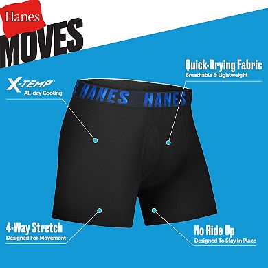 Boys 4-20 Hanes® Moves 5+1 Bonus Pack Stretch Boxer Briefs