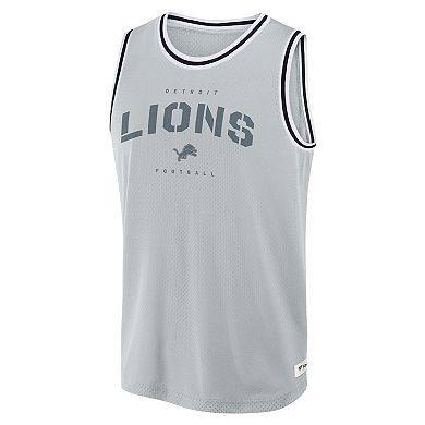 Men's Fanatics Silver Detroit Lions Elements Future Ground Jersey Tank Top