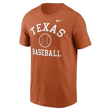Men's Nike Texas Orange Texas Longhorns Essential Baseball Arch T-Shirt